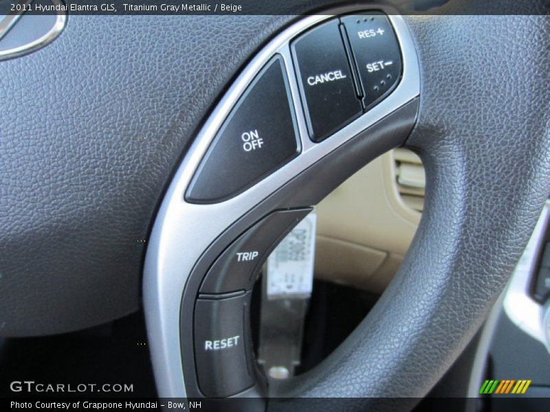 Titanium Gray Metallic / Beige 2011 Hyundai Elantra GLS