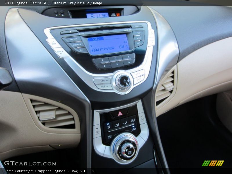 Titanium Gray Metallic / Beige 2011 Hyundai Elantra GLS