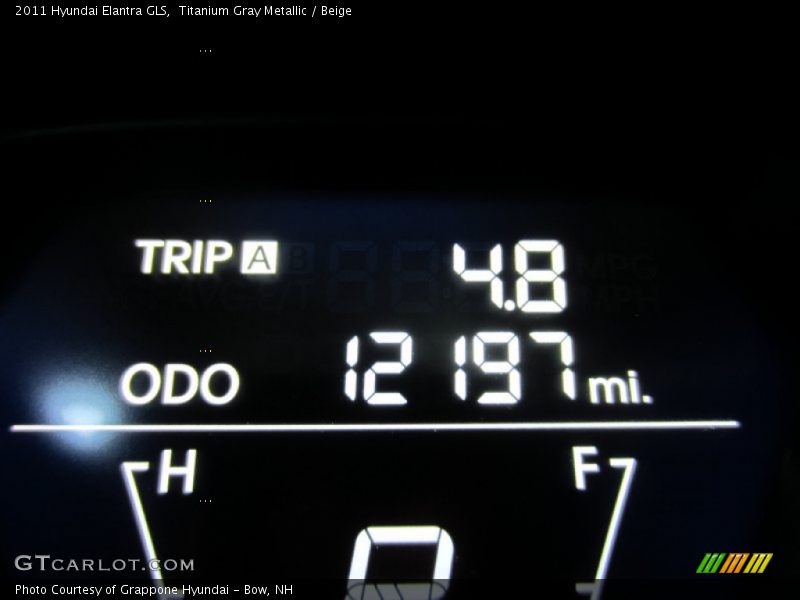 Titanium Gray Metallic / Beige 2011 Hyundai Elantra GLS