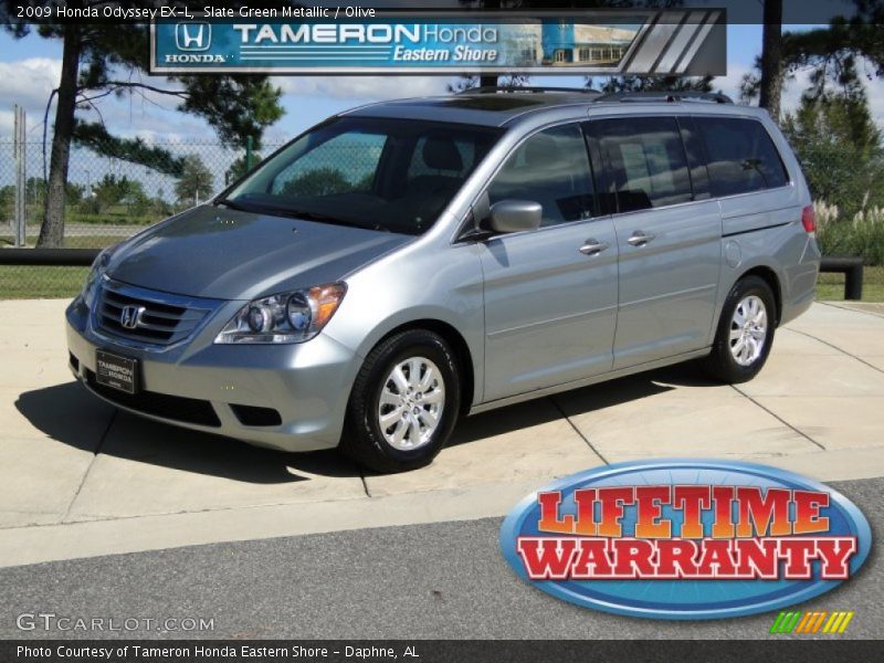 Slate Green Metallic / Olive 2009 Honda Odyssey EX-L