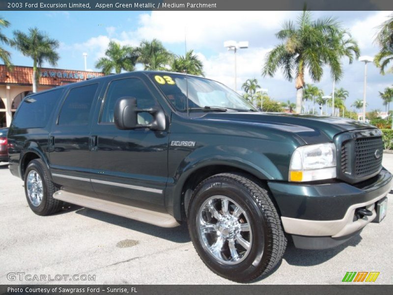 Aspen Green Metallic / Medium Parchment 2003 Ford Excursion Limited