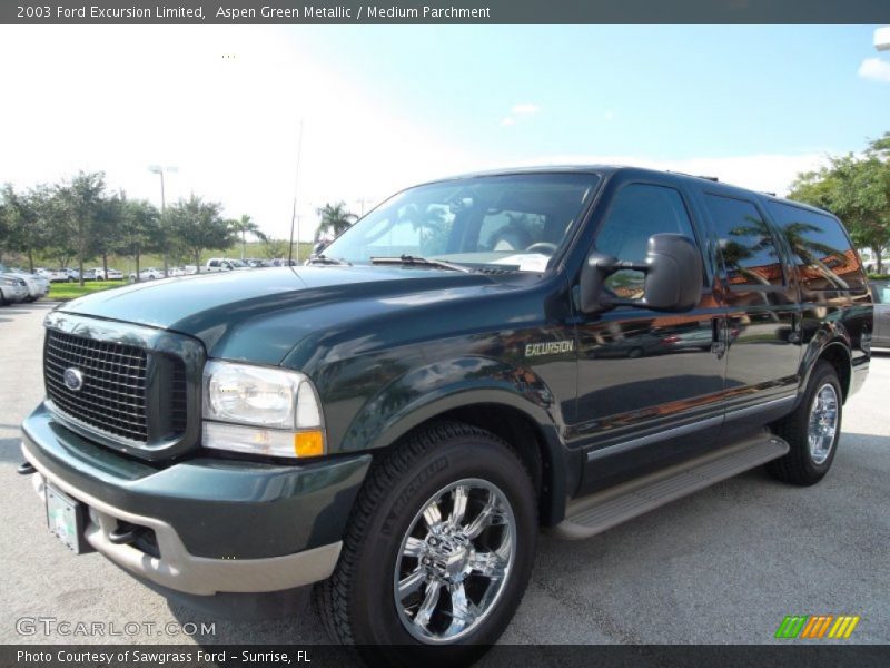 Aspen Green Metallic / Medium Parchment 2003 Ford Excursion Limited