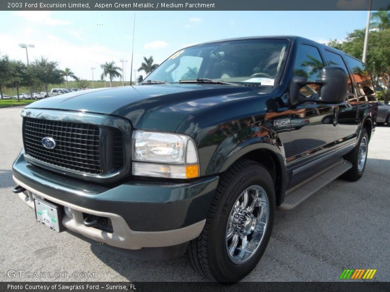 Aspen Green Metallic / Medium Parchment 2003 Ford Excursion Limited