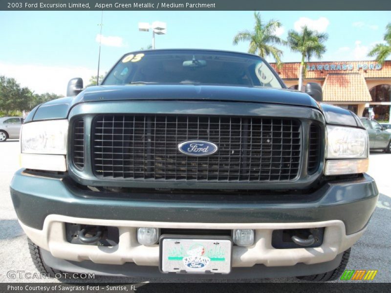 Aspen Green Metallic / Medium Parchment 2003 Ford Excursion Limited