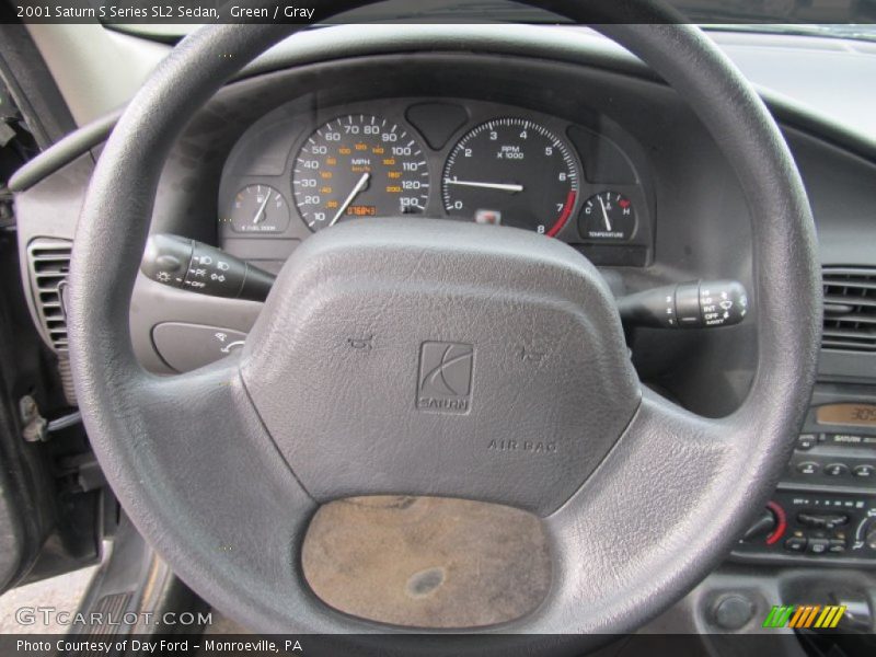 Green / Gray 2001 Saturn S Series SL2 Sedan