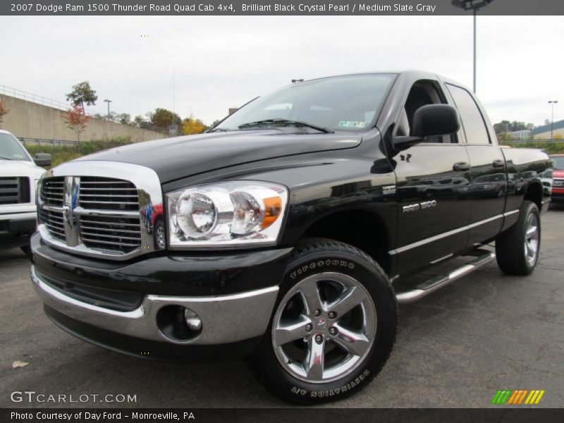 Brilliant Black Crystal Pearl / Medium Slate Gray 2007 Dodge Ram 1500 Thunder Road Quad Cab 4x4