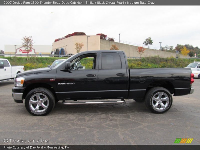 Brilliant Black Crystal Pearl / Medium Slate Gray 2007 Dodge Ram 1500 Thunder Road Quad Cab 4x4