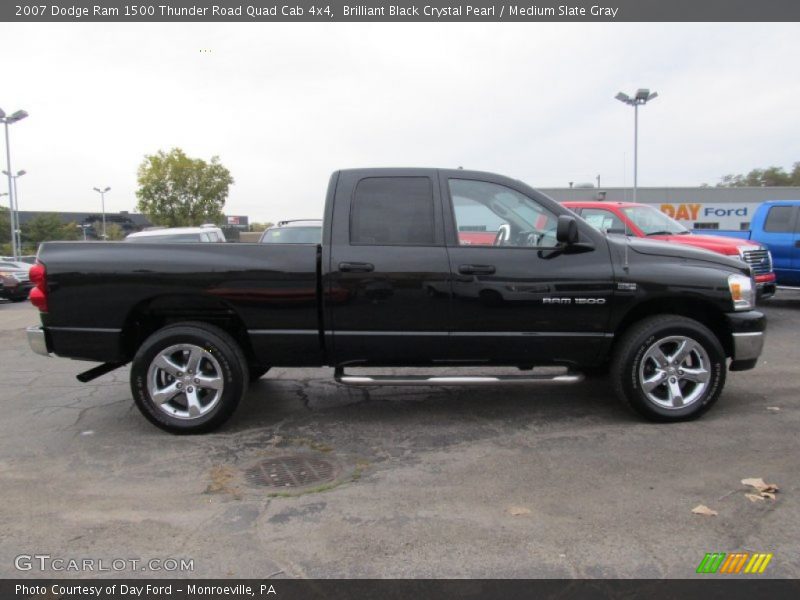 Brilliant Black Crystal Pearl / Medium Slate Gray 2007 Dodge Ram 1500 Thunder Road Quad Cab 4x4
