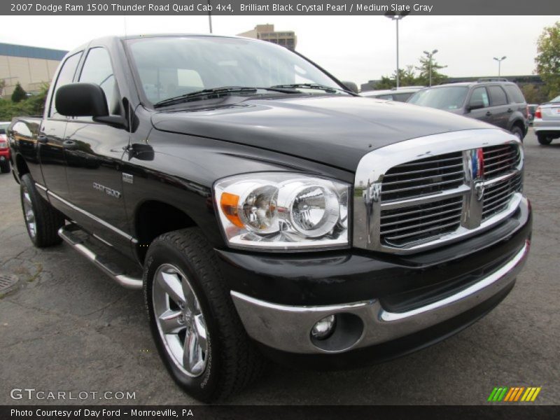Brilliant Black Crystal Pearl / Medium Slate Gray 2007 Dodge Ram 1500 Thunder Road Quad Cab 4x4