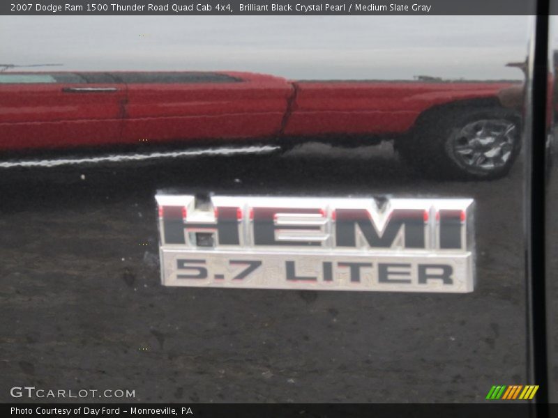 Brilliant Black Crystal Pearl / Medium Slate Gray 2007 Dodge Ram 1500 Thunder Road Quad Cab 4x4