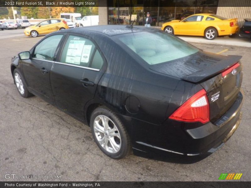 Black / Medium Light Stone 2012 Ford Fusion SE
