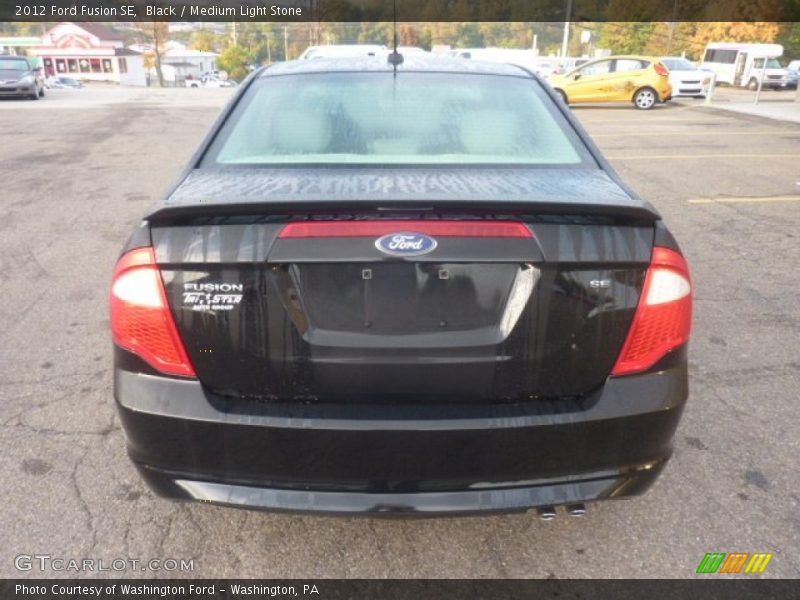 Black / Medium Light Stone 2012 Ford Fusion SE