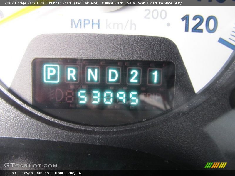 Brilliant Black Crystal Pearl / Medium Slate Gray 2007 Dodge Ram 1500 Thunder Road Quad Cab 4x4
