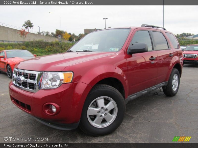 Sangria Red Metallic / Charcoal Black 2011 Ford Escape XLT