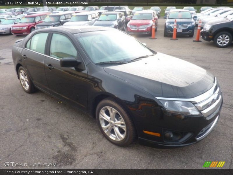 Black / Medium Light Stone 2012 Ford Fusion SE