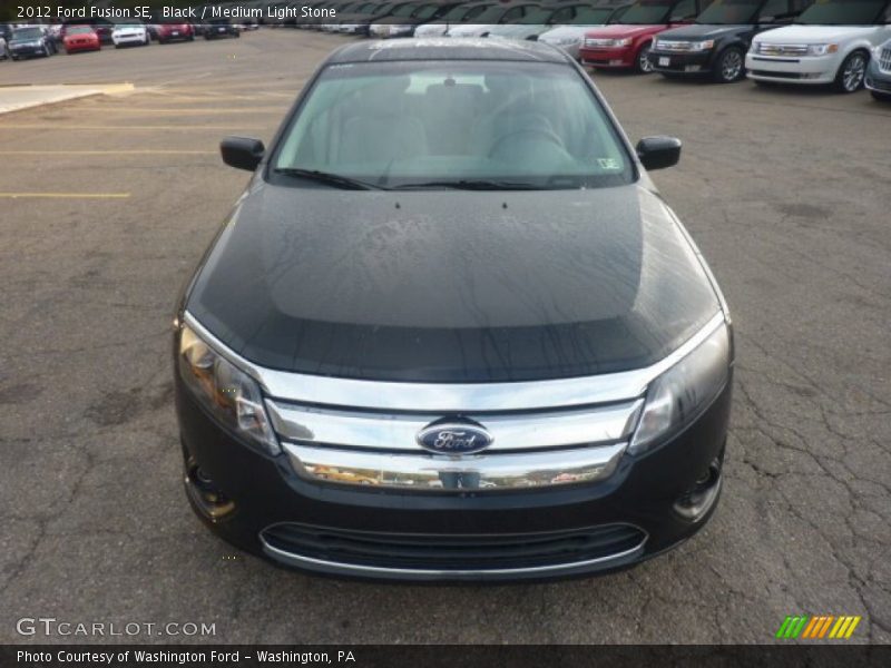 Black / Medium Light Stone 2012 Ford Fusion SE