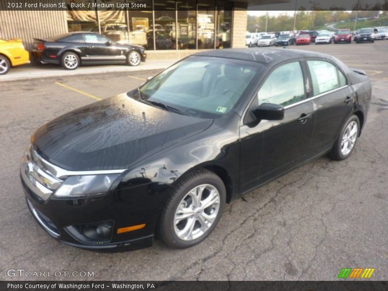 Black / Medium Light Stone 2012 Ford Fusion SE