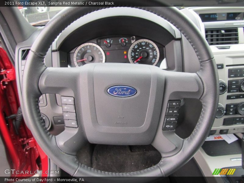 Sangria Red Metallic / Charcoal Black 2011 Ford Escape XLT