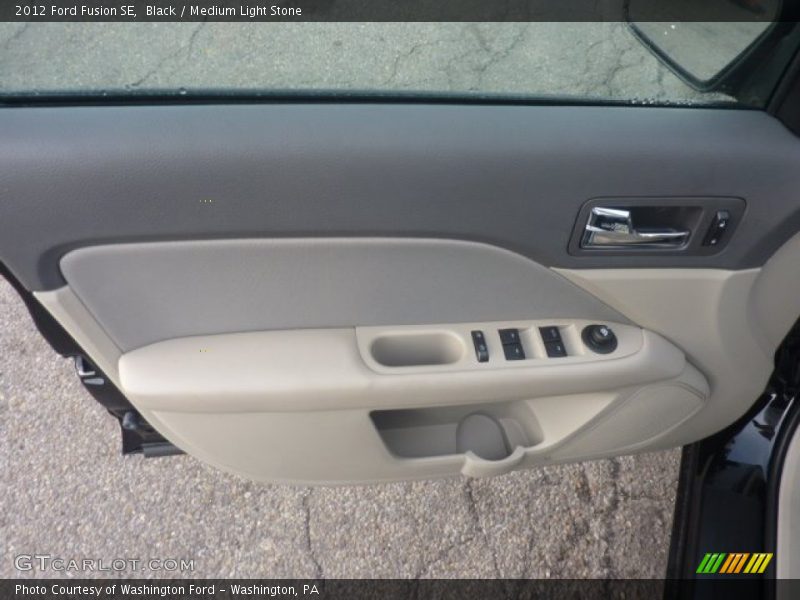 Black / Medium Light Stone 2012 Ford Fusion SE