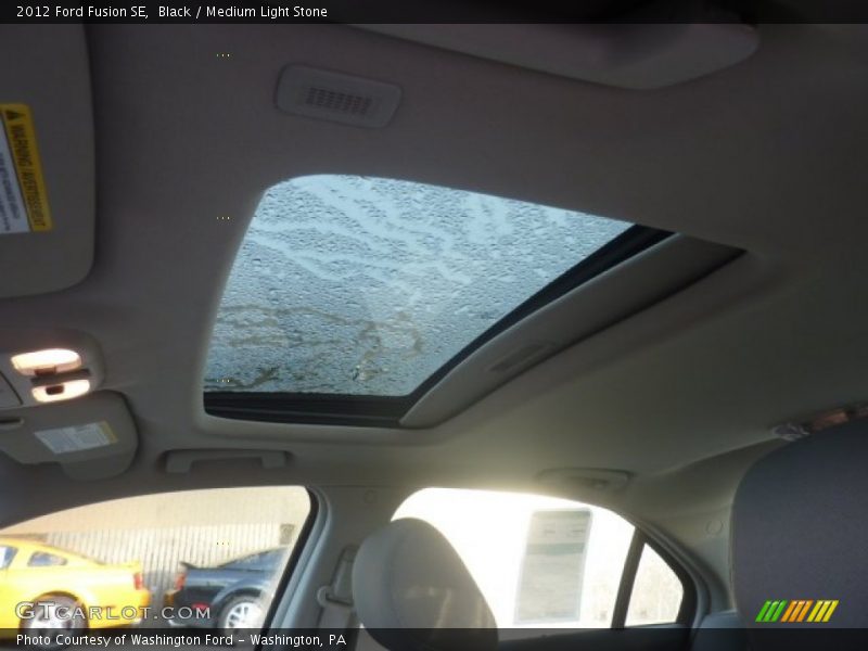 Black / Medium Light Stone 2012 Ford Fusion SE