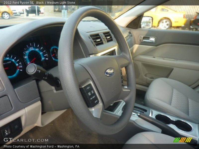 Black / Medium Light Stone 2012 Ford Fusion SE