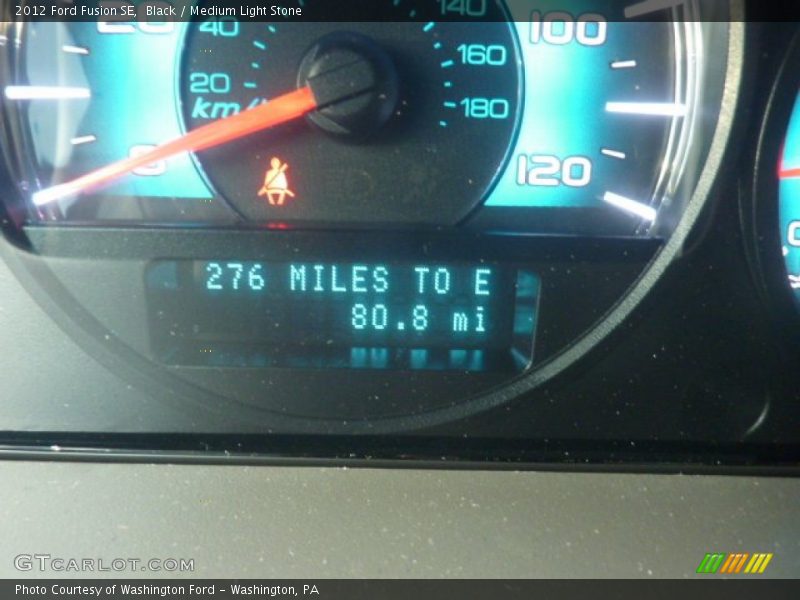 Black / Medium Light Stone 2012 Ford Fusion SE