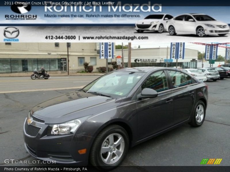 Taupe Gray Metallic / Jet Black Leather 2011 Chevrolet Cruze LT