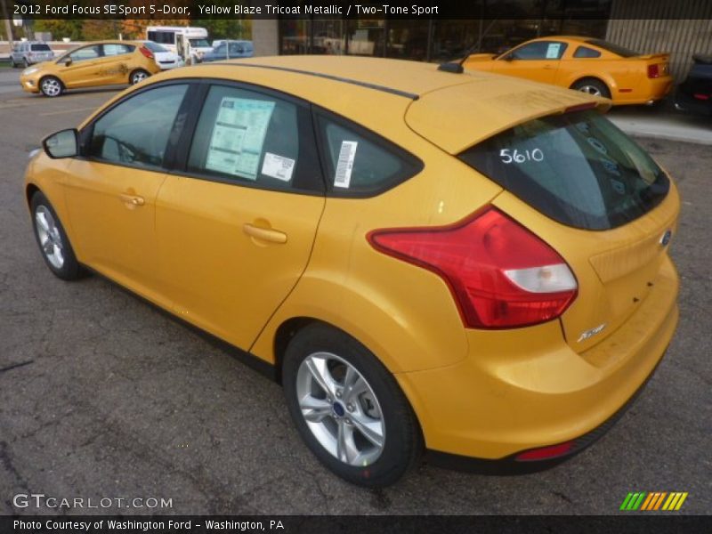  2012 Focus SE Sport 5-Door Yellow Blaze Tricoat Metallic