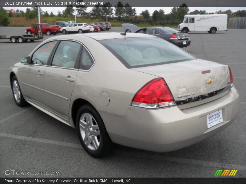 Gold Mist Metallic / Neutral 2011 Chevrolet Impala LT