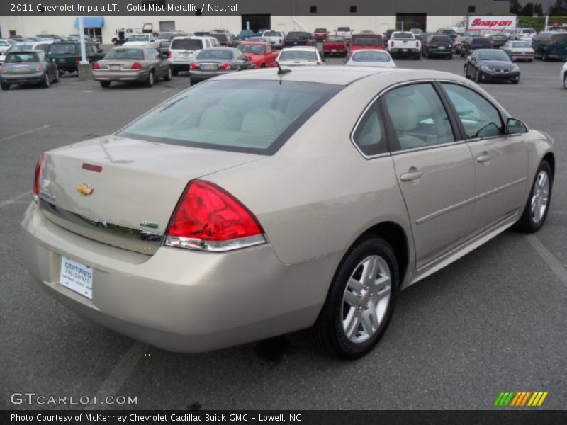 Gold Mist Metallic / Neutral 2011 Chevrolet Impala LT