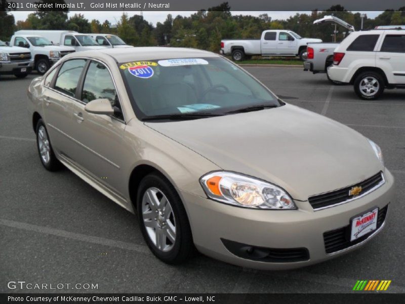 Gold Mist Metallic / Neutral 2011 Chevrolet Impala LT