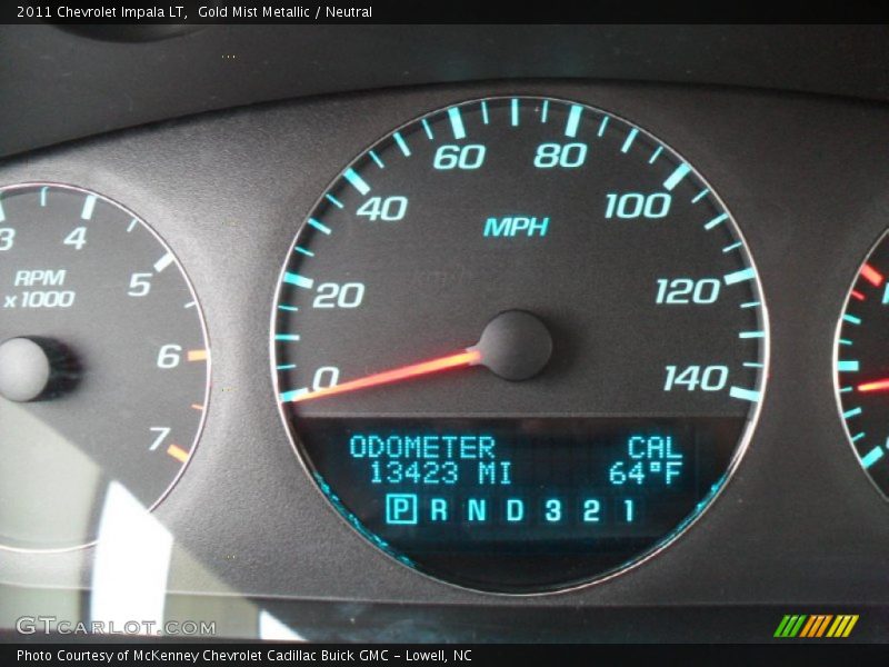 Gold Mist Metallic / Neutral 2011 Chevrolet Impala LT