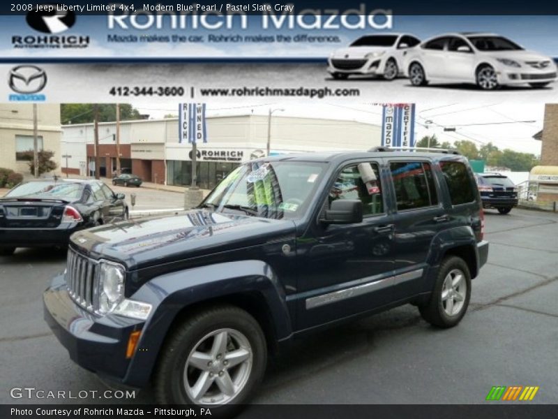 Modern Blue Pearl / Pastel Slate Gray 2008 Jeep Liberty Limited 4x4