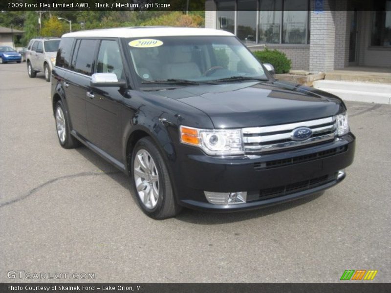 Black / Medium Light Stone 2009 Ford Flex Limited AWD