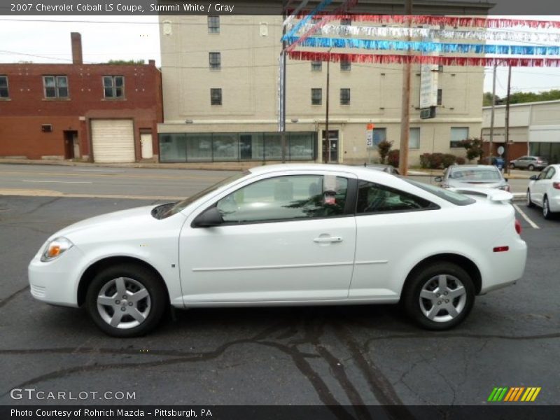 Summit White / Gray 2007 Chevrolet Cobalt LS Coupe