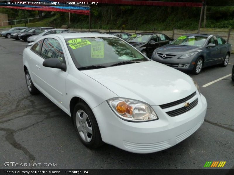 Summit White / Gray 2007 Chevrolet Cobalt LS Coupe