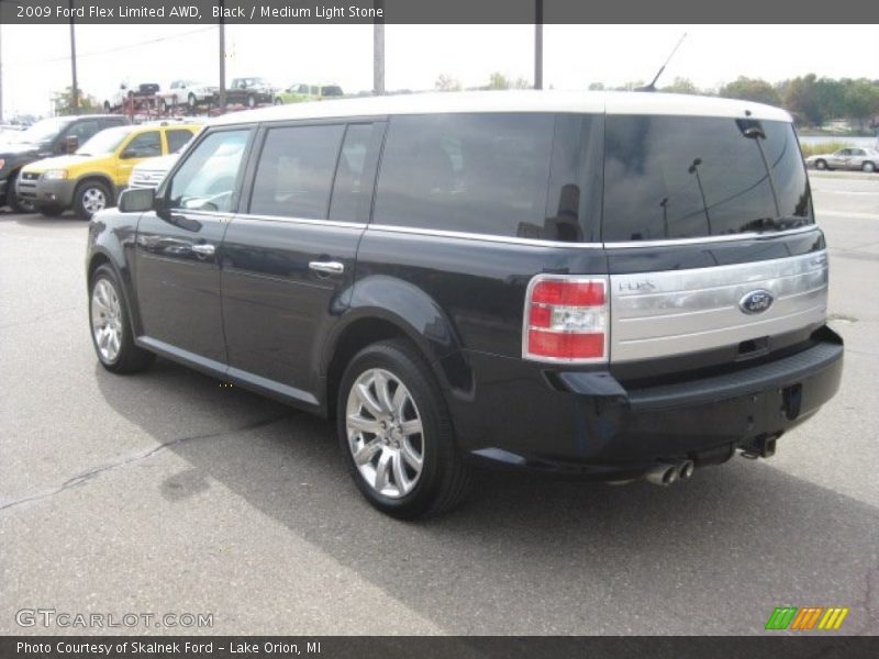 Black / Medium Light Stone 2009 Ford Flex Limited AWD