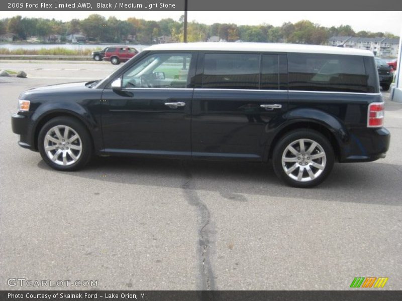 Black / Medium Light Stone 2009 Ford Flex Limited AWD