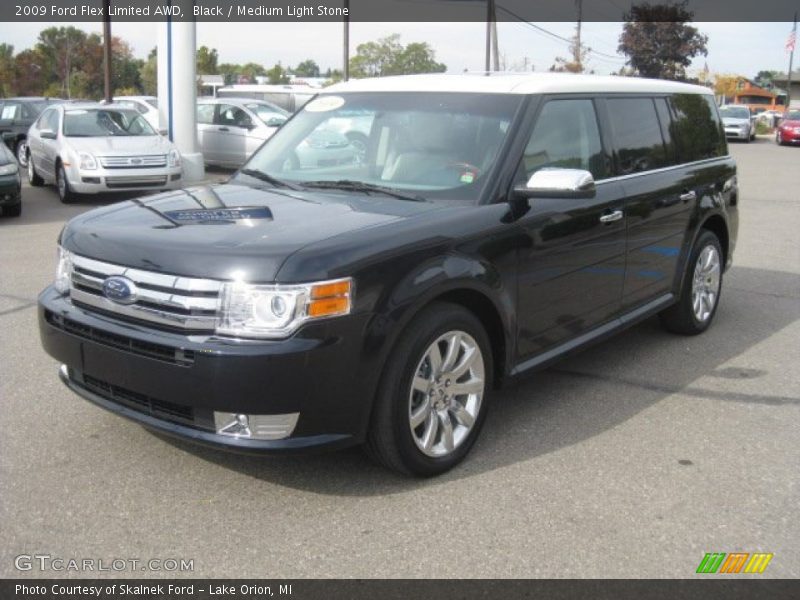 Black / Medium Light Stone 2009 Ford Flex Limited AWD