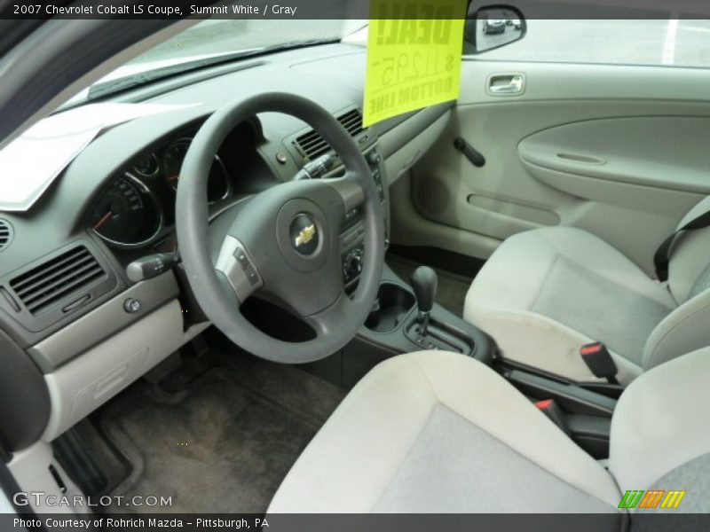 Summit White / Gray 2007 Chevrolet Cobalt LS Coupe