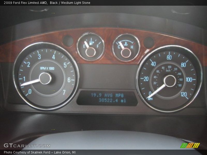 Black / Medium Light Stone 2009 Ford Flex Limited AWD