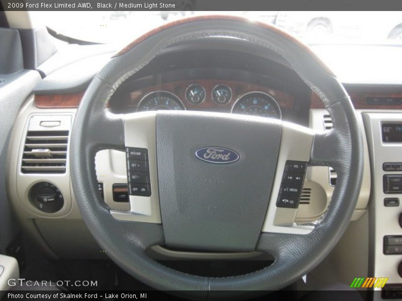 Black / Medium Light Stone 2009 Ford Flex Limited AWD