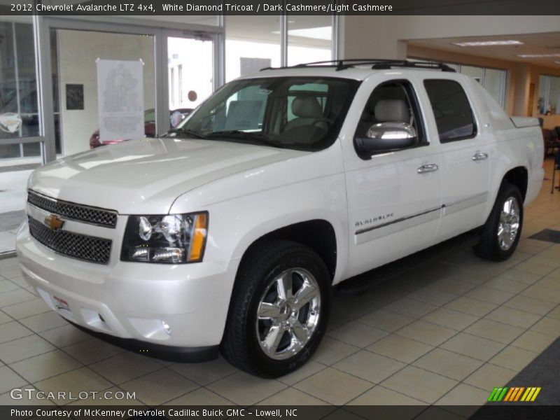 White Diamond Tricoat / Dark Cashmere/Light Cashmere 2012 Chevrolet Avalanche LTZ 4x4