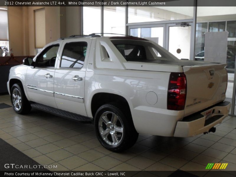 White Diamond Tricoat / Dark Cashmere/Light Cashmere 2012 Chevrolet Avalanche LTZ 4x4