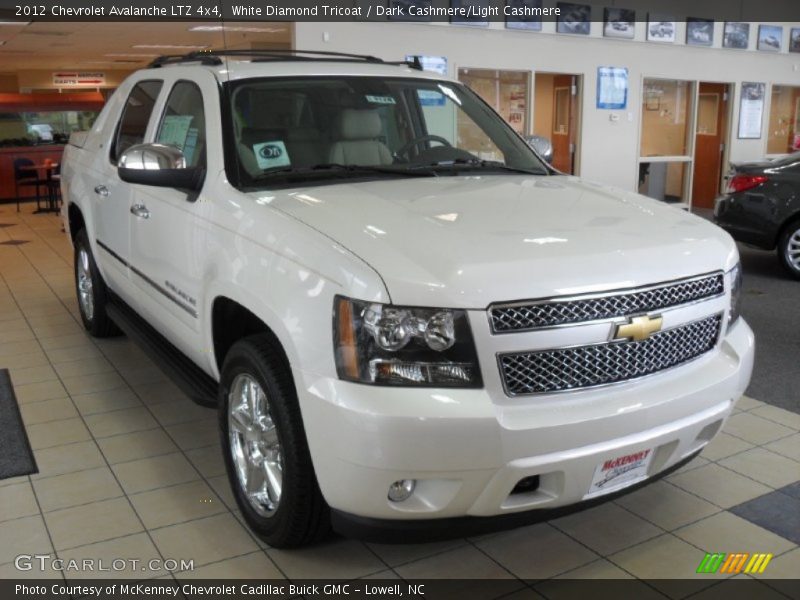 White Diamond Tricoat / Dark Cashmere/Light Cashmere 2012 Chevrolet Avalanche LTZ 4x4