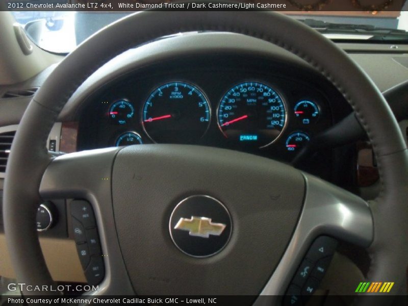White Diamond Tricoat / Dark Cashmere/Light Cashmere 2012 Chevrolet Avalanche LTZ 4x4