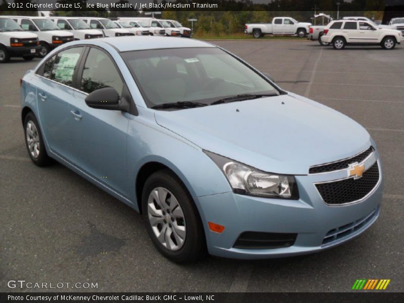 Ice Blue Metallic / Jet Black/Medium Titanium 2012 Chevrolet Cruze LS