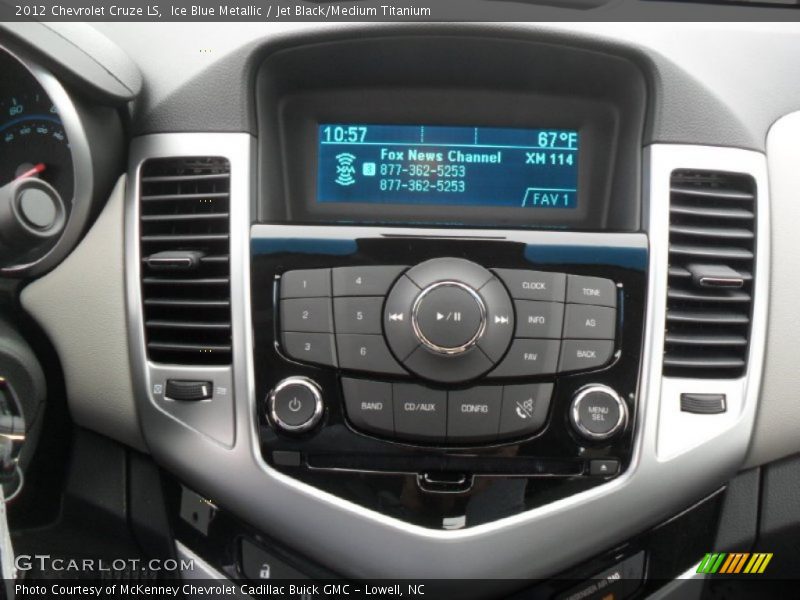 Ice Blue Metallic / Jet Black/Medium Titanium 2012 Chevrolet Cruze LS