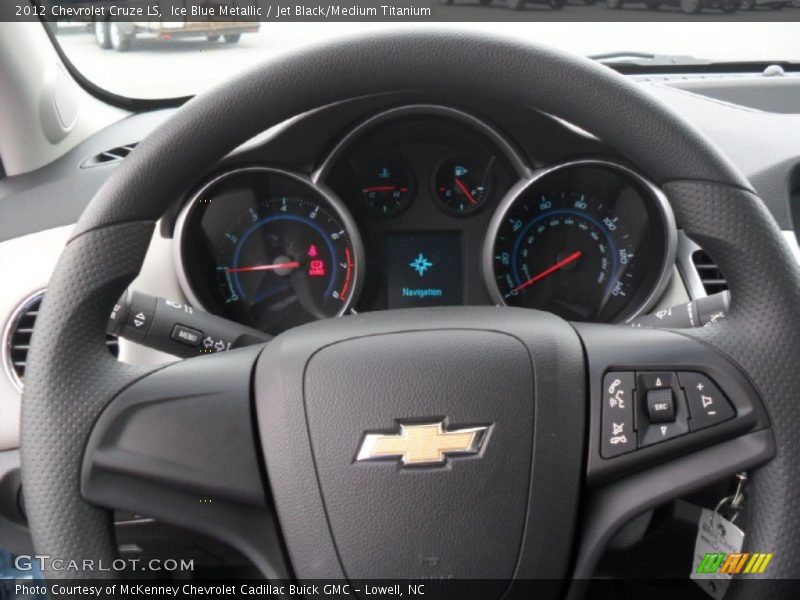 Ice Blue Metallic / Jet Black/Medium Titanium 2012 Chevrolet Cruze LS