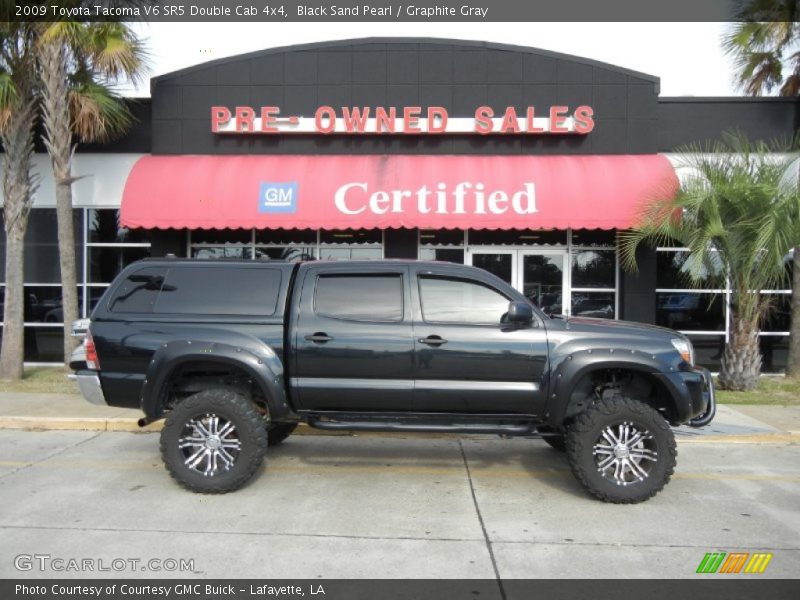 Black Sand Pearl / Graphite Gray 2009 Toyota Tacoma V6 SR5 Double Cab 4x4